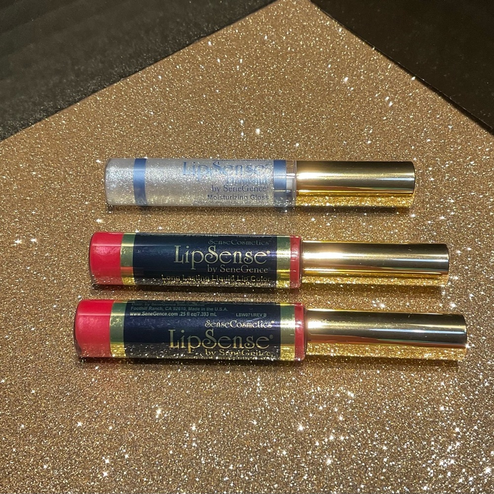 2-New & Sealed Senegence Lipsense Honey Rose + Diamond Gloss